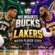 Milwaukee Bucks vs Lakers Match Player Stats
