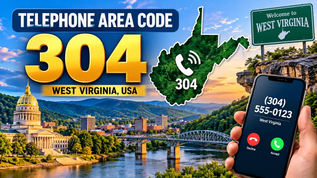 telephone area code 304